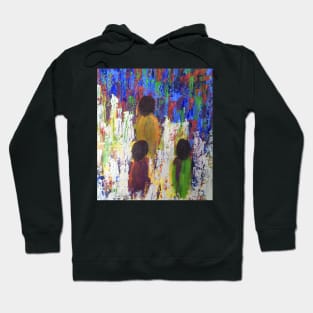 Three Children Walking Home Through the Fields Hoodie